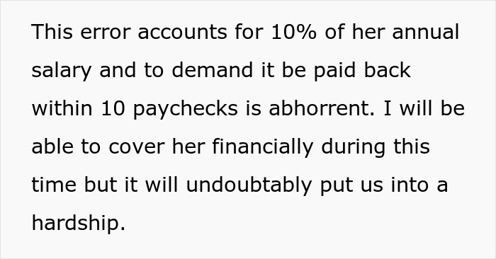 Text discussing employer overpayment demands and financial hardship implications. Text discussing employer overpayment demands and financial hardship implications.