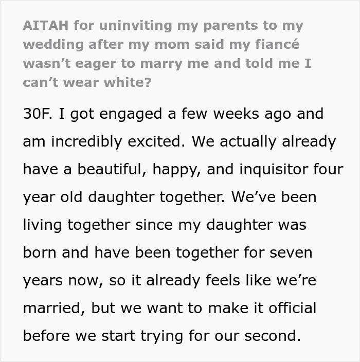 Bride Tells Cruel Mom She's Not Welcome At Her Wedding After Being Shamed And Called "Used Goods" Bride Tells Cruel Mom She's Not Welcome At Her Wedding After Being Shamed And Called "Used Goods"