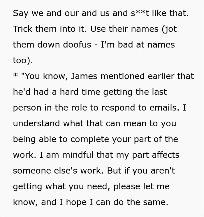 Text from an applicant explaining work challenges during a background check. Text from an applicant explaining work challenges during a background check.