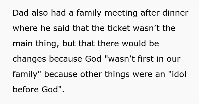Text excerpt highlights a parent prioritizing Bible study over sports activities for family. Text excerpt highlights a parent prioritizing Bible study over sports activities for family.
