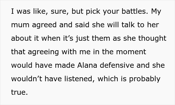 Text discussing tactics for addressing adult using "baby talk" in family setting. Text discussing tactics for addressing adult using "baby talk" in family setting.