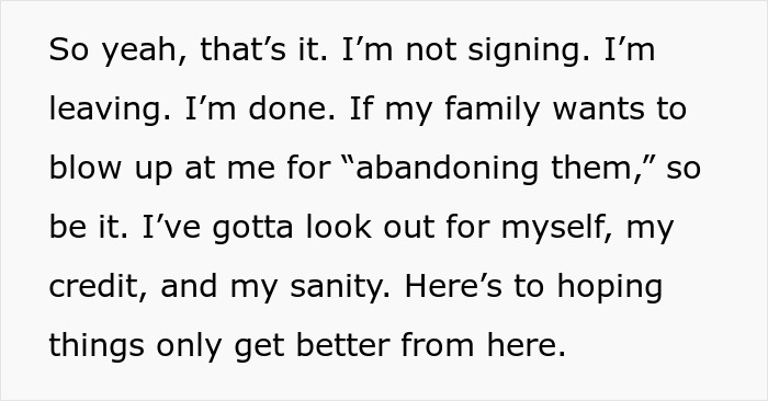 Text about protecting finances and personal boundaries over family obligations. Text about protecting finances and personal boundaries over family obligations.