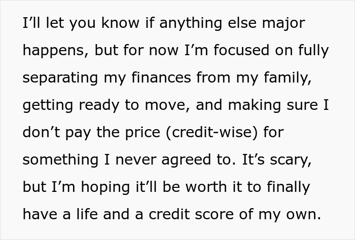 Text about separating finances from family, focusing on personal financial protection. Text about separating finances from family, focusing on personal financial protection.