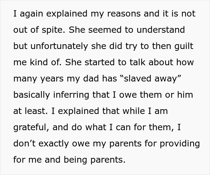 Text discussing family obligations and the impact on wedding date decisions. Text discussing family obligations and the impact on wedding date decisions.
