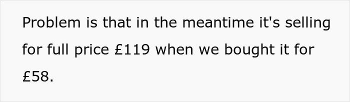 Text about price change, highlighting a customer’s persistence in dealing with a delivery issue. Text about price change, highlighting a customer’s persistence in dealing with a delivery issue.