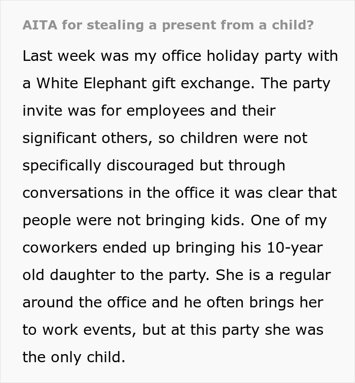 Dad Uses 10YO’s White Elephant Gift Being ‘Stolen’ To Teach A Lesson, Earns Praise Online Dad Uses 10YO’s White Elephant Gift Being ‘Stolen’ To Teach A Lesson, Earns Praise Online