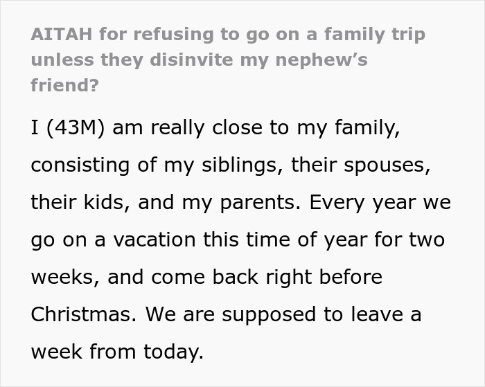 Dad And Daughter Refuse To Attend Family Trip Over One Person: "Really Need A Wake-Up Call" Dad And Daughter Refuse To Attend Family Trip Over One Person: "Really Need A Wake-Up Call"