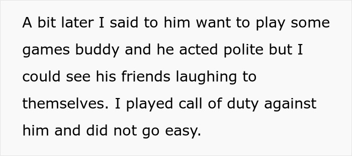 Text describing a gaming challenge, with phrases about playing "Call of Duty" competitively. Text describing a gaming challenge, with phrases about playing "Call of Duty" competitively.