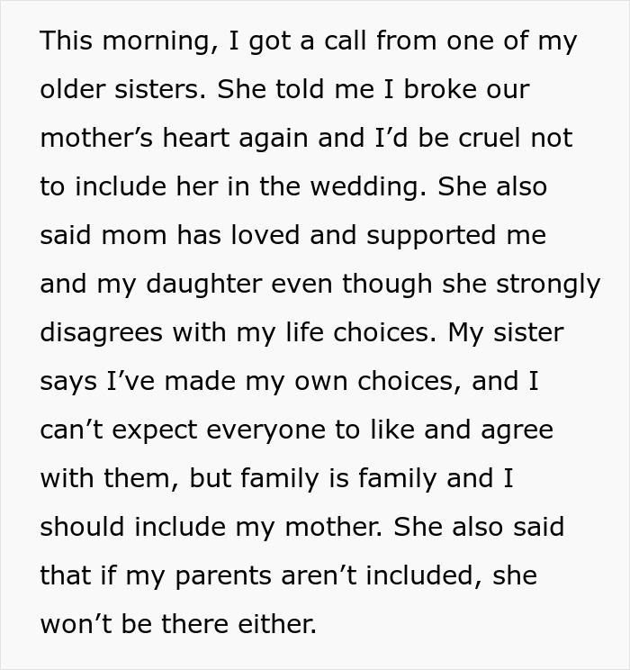 Bride Tells Cruel Mom She's Not Welcome At Her Wedding After Being Shamed And Called "Used Goods" Bride Tells Cruel Mom She's Not Welcome At Her Wedding After Being Shamed And Called "Used Goods"