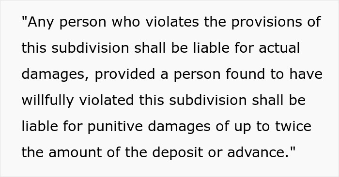 Legal text detailing damages and penalties for violations, related to a tenant using ChatGPT to challenge a landlord. Legal text detailing damages and penalties for violations, related to a tenant using ChatGPT to challenge a landlord.