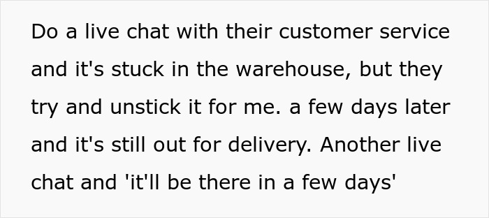 Customer persistence in delivery chat resolving stuck order for shipment success. Customer persistence in delivery chat resolving stuck order for shipment success.