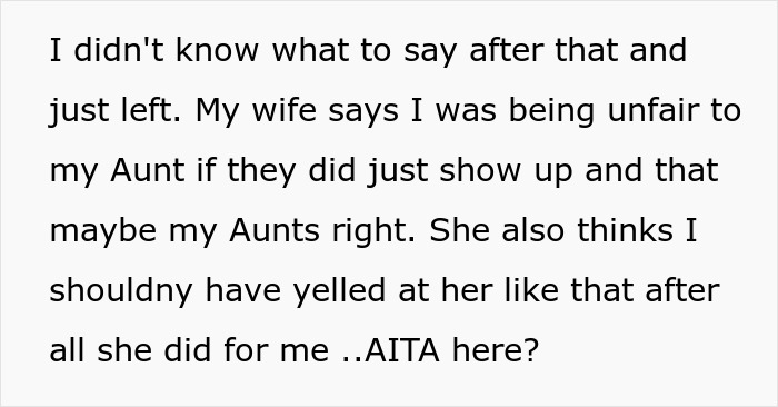 Text discussing family drama about an aunt, nephews, and grandparents. Text discussing family drama about an aunt, nephews, and grandparents.