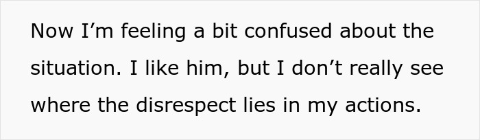 Text excerpt expressing confusion about perceived disrespect on a date with a vegan eating partner. Text excerpt expressing confusion about perceived disrespect on a date with a vegan eating partner.