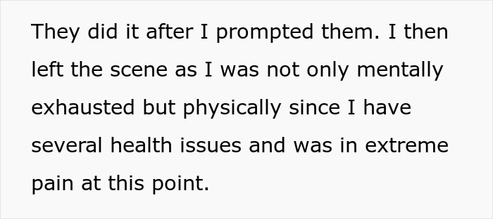 Text from a story about an office party, mentioning fatigue and health issues. Text from a story about an office party, mentioning fatigue and health issues.