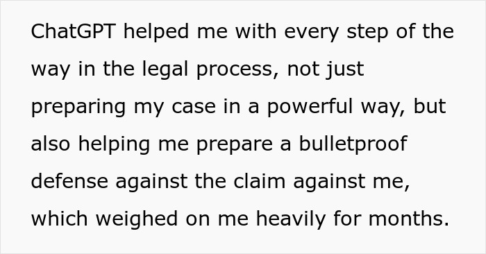 ChatGPT aids tenant in legal defense, helping against landlord's claim with a strong, prepared case. ChatGPT aids tenant in legal defense, helping against landlord's claim with a strong, prepared case.