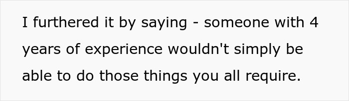 Text from a job interview discussion highlighting candidate concerns about expectations and salary. Text from a job interview discussion highlighting candidate concerns about expectations and salary.