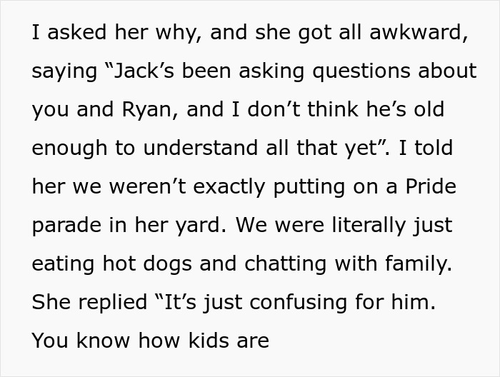 Text about family discussion on relationship issues at events. Text about family discussion on relationship issues at events.