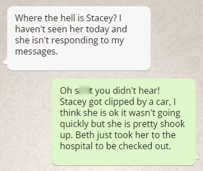 “When Will She Be Back?”: Boss Sparks Fury Over Careless Text Sent After Worker Was Hit By A Car “When Will She Be Back?”: Boss Sparks Fury Over Careless Text Sent After Worker Was Hit By A Car