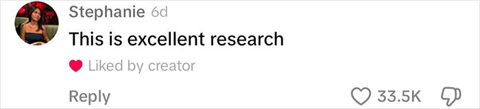 Comment praising excellent research on Luigi Mangione's family nursing facilities, liked by the creator, with 33.5K likes. Comment praising excellent research on Luigi Mangione's family nursing facilities, liked by the creator, with 33.5K likes.