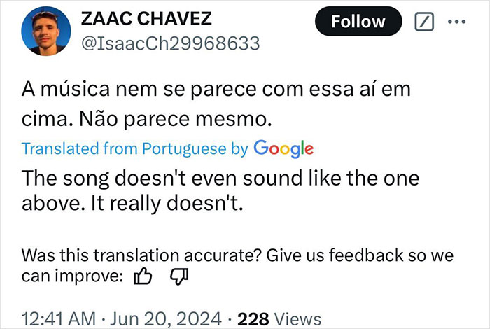 Tweet questioning plagiarism claim in Adele's song, highlighting translation accuracy issues. Tweet questioning plagiarism claim in Adele's song, highlighting translation accuracy issues.