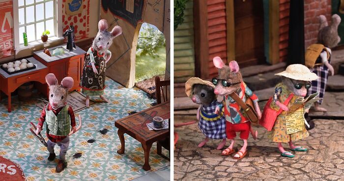 30 Charming And Detailed Miniature Worlds From Maggie Rudy’s Mouseland