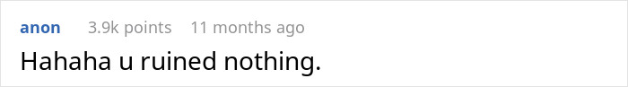 Anonymous comment: "Hahaha u ruined nothing" related to ex-husband regrets. Anonymous comment: "Hahaha u ruined nothing" related to ex-husband regrets.