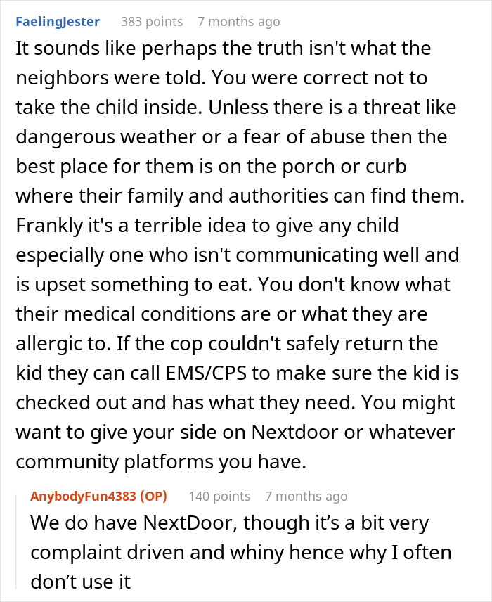 Guy Wonders If He’s A Jerk For Not Taking In His Neighbor’s Kid And Calling The Police Instead Guy Wonders If He’s A Jerk For Not Taking In His Neighbor’s Kid And Calling The Police Instead
