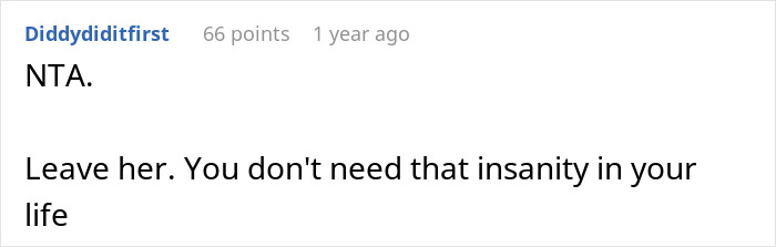 Screenshot of a Reddit comment advising to leave a relationship, possibly related to calling a girlfriend a mean name. Screenshot of a Reddit comment advising to leave a relationship, possibly related to calling a girlfriend a mean name.