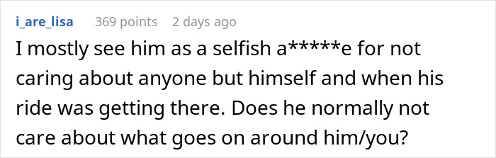 Text about a woman's frustration with her boyfriend's selfish behavior. Text about a woman's frustration with her boyfriend's selfish behavior.