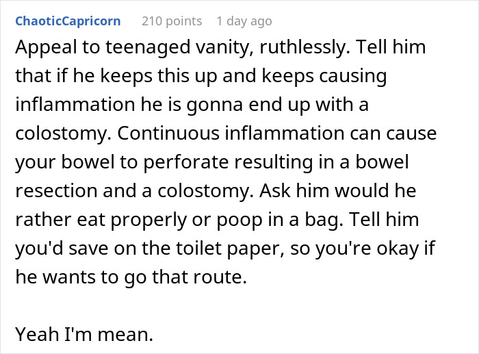 Text exchange about mother addressing son's wheat allergy risks and dietary consequences. Text exchange about mother addressing son's wheat allergy risks and dietary consequences.