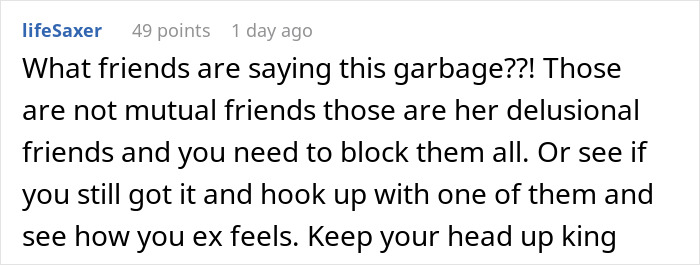 Comment advising against taking back a cheating girlfriend. Comment advising against taking back a cheating girlfriend.