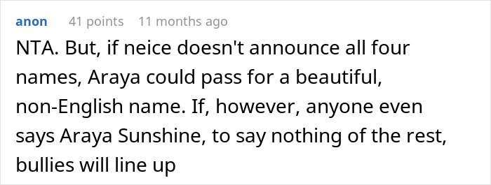 “AITA For Telling My Sister That Her Baby Name Is Weird?” “AITA For Telling My Sister That Her Baby Name Is Weird?”