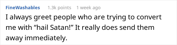 Discussion about persistent Mormons with a humorous response to conversion attempts. Discussion about persistent Mormons with a humorous response to conversion attempts.