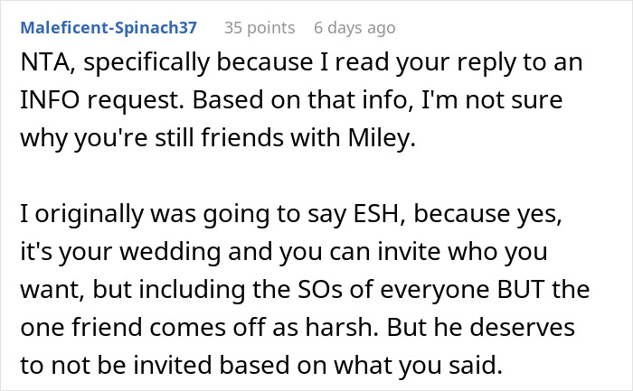 Friend Angry Her Rude BF Isn’t Invited To Wedding, Livid Couple Refuses To Put Up With Him Friend Angry Her Rude BF Isn’t Invited To Wedding, Livid Couple Refuses To Put Up With Him