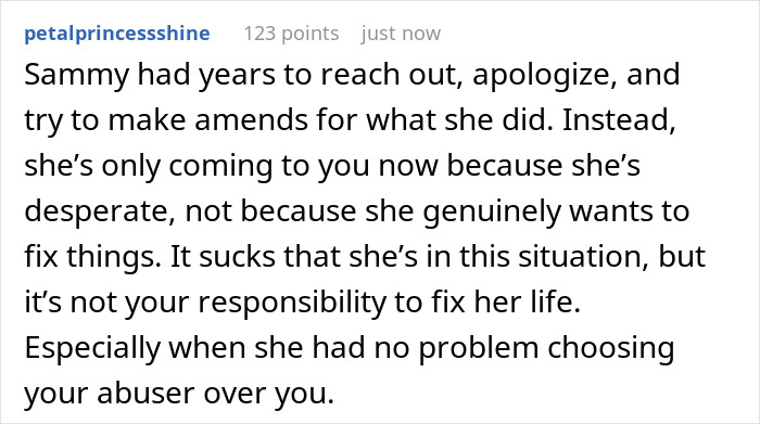 Text comment highlighting a situation involving an ex-friend's brother in a hospital. Text comment highlighting a situation involving an ex-friend's brother in a hospital.