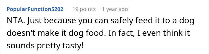 Reddit comment discussing dog treats and noting they might be tasty. Reddit comment discussing dog treats and noting they might be tasty.