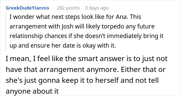 Reddit comment discussing relationship dynamics from a Bumble date scenario. Reddit comment discussing relationship dynamics from a Bumble date scenario.