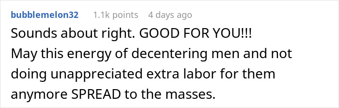 Comment supporting female employees refusing Secret Santa duties, highlighting gender equality. Comment supporting female employees refusing Secret Santa duties, highlighting gender equality.