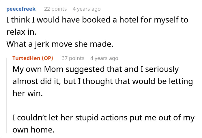 Reddit comments discussing a mother-in-law showing up unannounced, with users sharing thoughts on handling the situation. Reddit comments discussing a mother-in-law showing up unannounced, with users sharing thoughts on handling the situation.