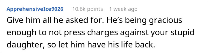 Text from an online forum discussing a teen's false accusation against her stepdad. Text from an online forum discussing a teen's false accusation against her stepdad.
