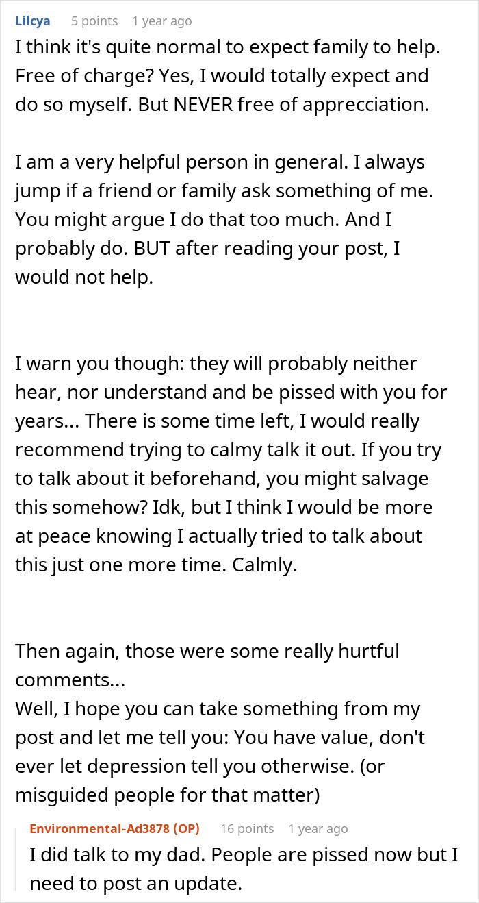 Text conversation about family wedding chores, advice on setting boundaries and value in family dynamics. Text conversation about family wedding chores, advice on setting boundaries and value in family dynamics.