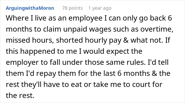 Text discussing employer overpayment demands and employee wage claims. Text discussing employer overpayment demands and employee wage claims.