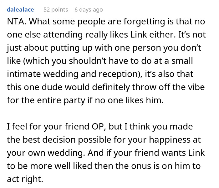Friend Angry Her Rude BF Isn’t Invited To Wedding, Livid Couple Refuses To Put Up With Him Friend Angry Her Rude BF Isn’t Invited To Wedding, Livid Couple Refuses To Put Up With Him