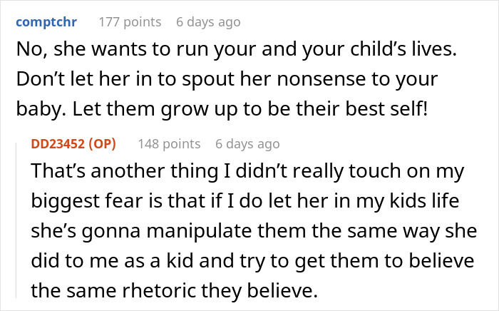 Discussion about a conservative mother and her influence on a pregnant woman's parenting choices. Discussion about a conservative mother and her influence on a pregnant woman's parenting choices.