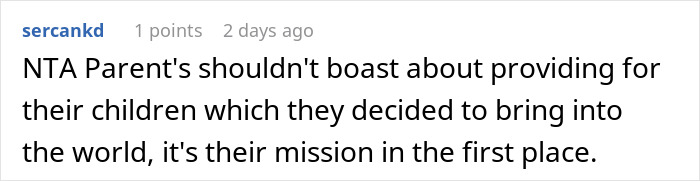 Reddit comment about parental entitlement to daughter's money. Reddit comment about parental entitlement to daughter's money.