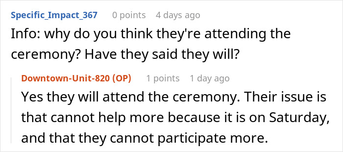 Online discussion about attempts to influence a wedding date change. Online discussion about attempts to influence a wedding date change.