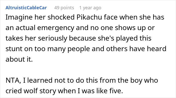 Text screenshot discussing the consequences of lying and being called a mean name. Text screenshot discussing the consequences of lying and being called a mean name.