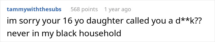 Reddit comment discussing behavior expectations in different households. Reddit comment discussing behavior expectations in different households.