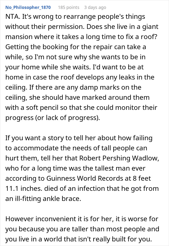 Reddit comment discussing issues with someone's actions regarding house repairs. Reddit comment discussing issues with someone's actions regarding house repairs.