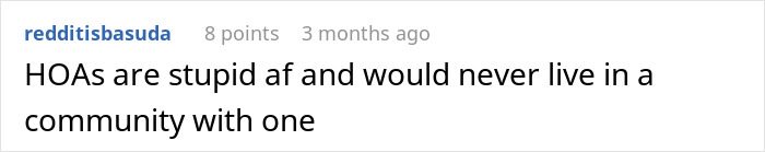 Text criticizing HOAs for issuing fake violations to homeowners. Text criticizing HOAs for issuing fake violations to homeowners.